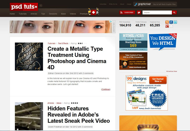 PSDTUTS - Photoshop Tutorials from Beginner to Advanced