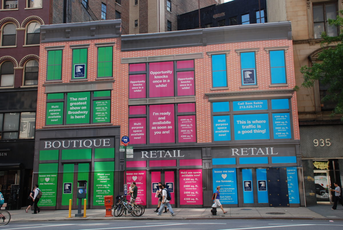 Retail Building with Colored Windows